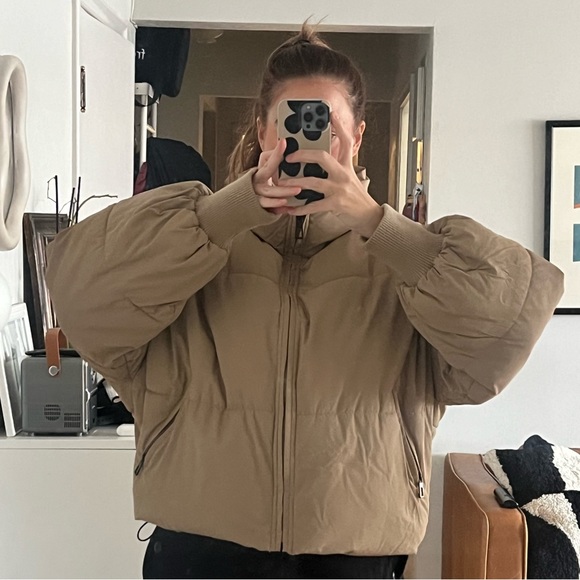 Tan Zara Puffer Jacket - Picture 2 of 5